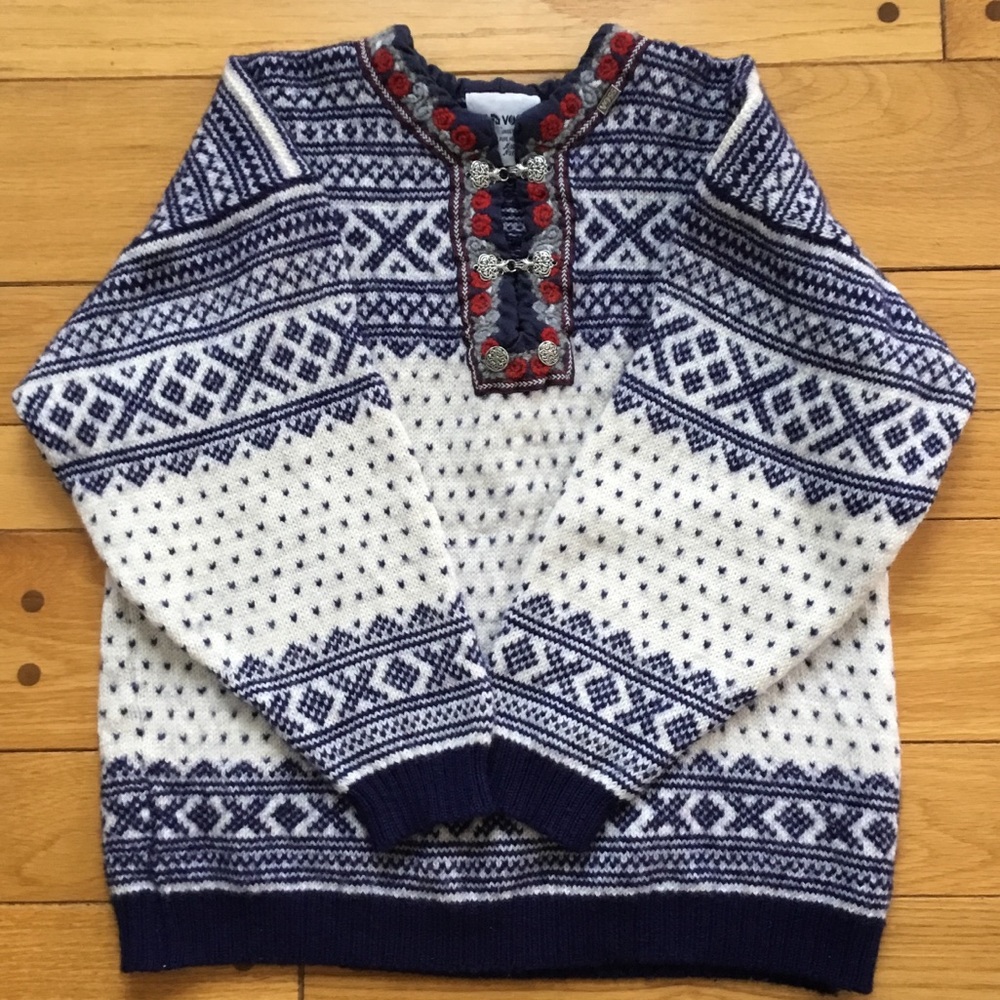 Voss Norwegian New Wool Unisex Fair Isle Sweater
